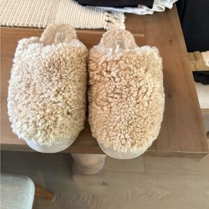 UGG Tan Fleece Slippers